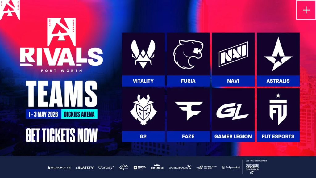 BLAST Rivals Fort Worth 2026: Оролцох найман баг тодорлоо 2 BLAST Rivals S1 2026