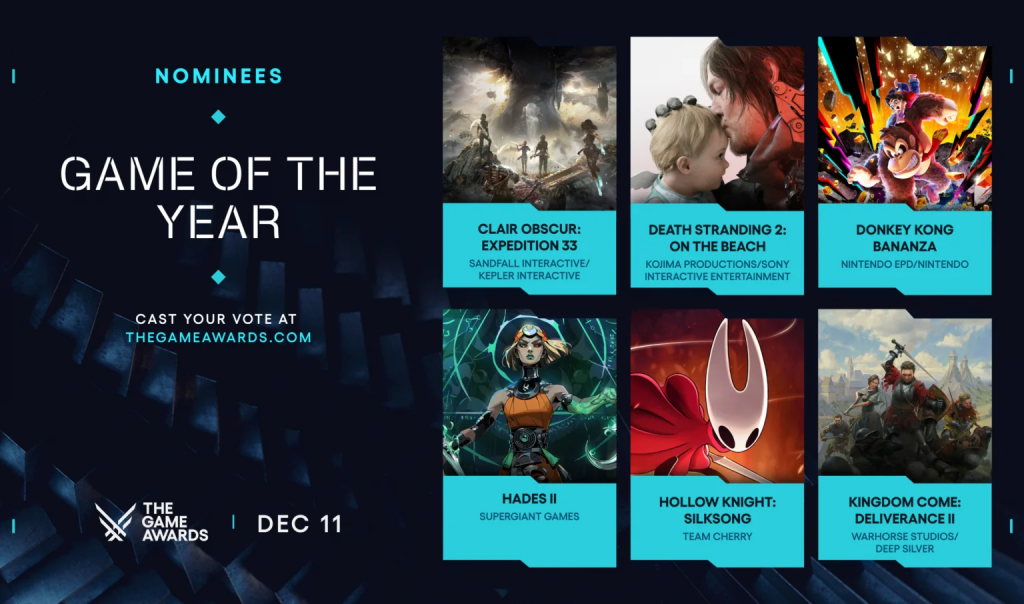 The Game Awards 2025 — Нэр дэвшигчдийн бүрэн жагсаалт зарлагдлаа 2 Жилийн шилдэг тоглоом