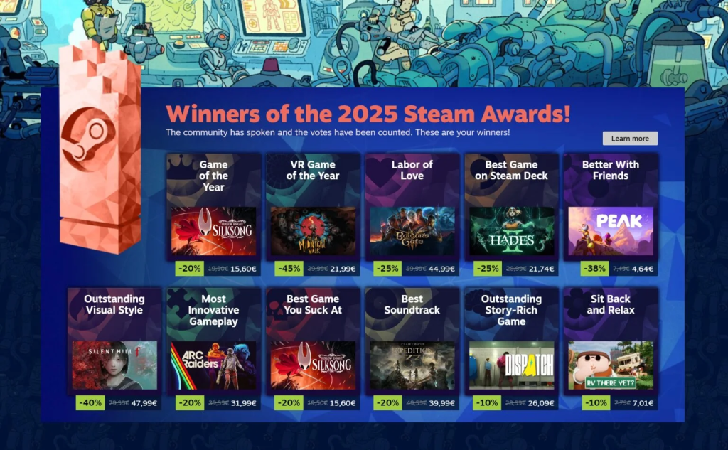 The Steam Awards 2025-ын ялагчид тодорлоо: "Оны шилдэг тоглоом"-оор Hollow Knight: Silksong шалгарлаа 2 Hollow Knight