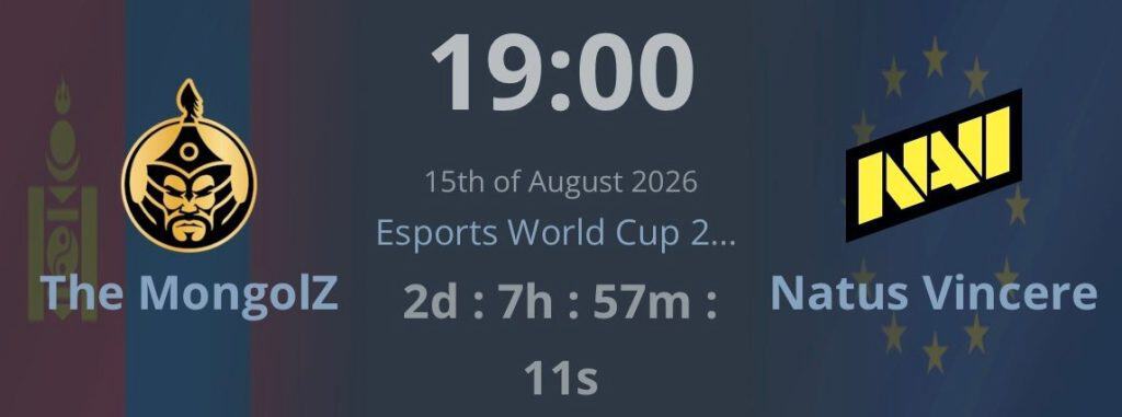 The MongolZ Esports World Cup 2026 дээр Natus Vincere-тэй тоглоно 2 The MongolZ NAVI-тай EWC 2026 дээр тоглоно